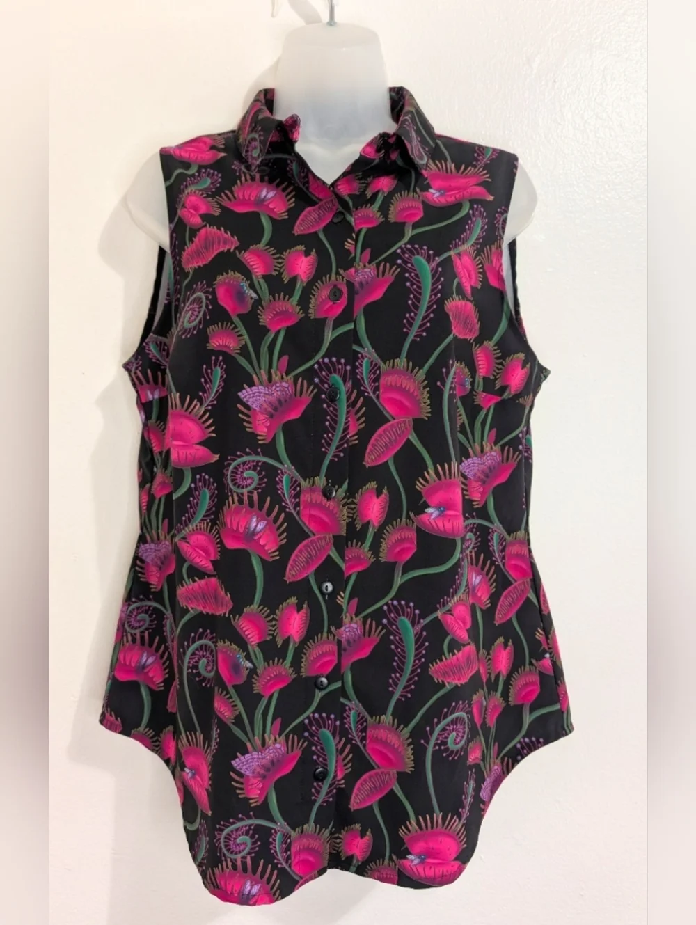 Blackmilk Venus Fly Trap Dark Academia Whimisgoth Witchy Edgy Botanical Top M - Picture 3 of 11